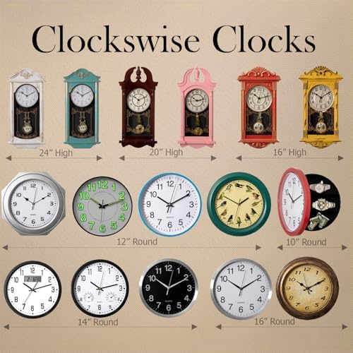 Clockswise 11" Classic Round Decorative Hanging Wall Clock - Image 2