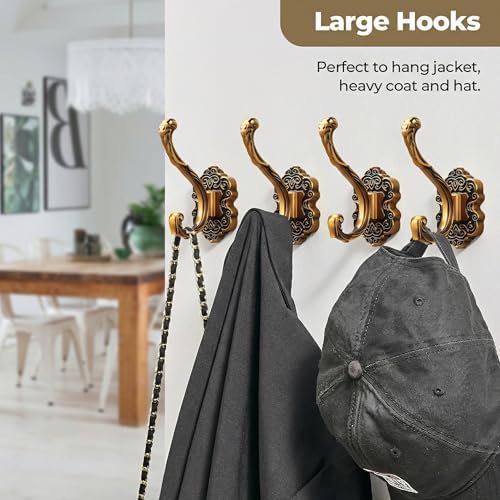 3 Pack Vintage Swan Metal Wall Hooks Heavy Duty Aluminum Alloy Coat Hooks - Image 2