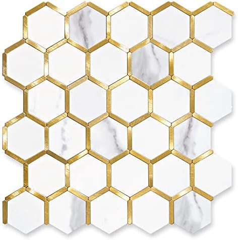 STICKGOO Hexagon Peel and Stick Backsplash Tile, Stick on Backsplash by STICKGOO