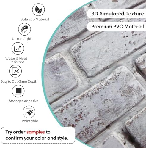 Commomy Faux Brick 3D Wall Panels - Image 3