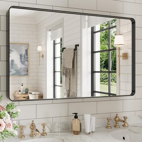 WEER Black Bathroom Vanity Mirror 40X24 Inch by WEER