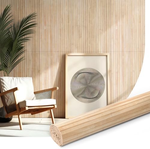 AMZDEPOT Natural Bamboo Wall Panel, 48 x 96 Inch, Carbonized by AMZDEPOT