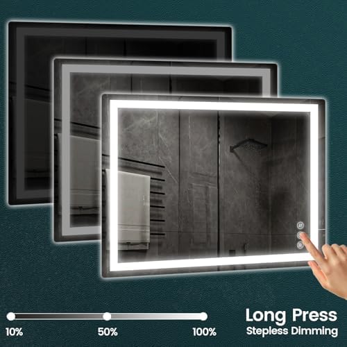 Memobarco 32" x 40" LED Bathroom Mirror - Image 5