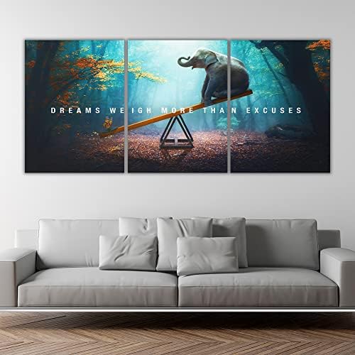 Yetaryy Motivational Poster Inspirational Wall Art 3 Pieces Canvas Painting - Image 7