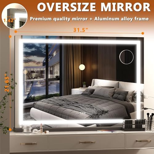 Hasipu Vanity Mirror with Lights, Lighted Makeup Mirror with Dimmable 3 Modes - Image 2