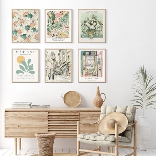 Habseligkeit Sage Green Master Wall Art Prints, Matisse Wall Art Exhibition - Image 5