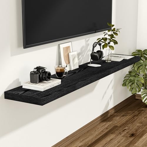 Vivelove Black Floating Shelve 48 Inches 12 Inch Deep - Image 2