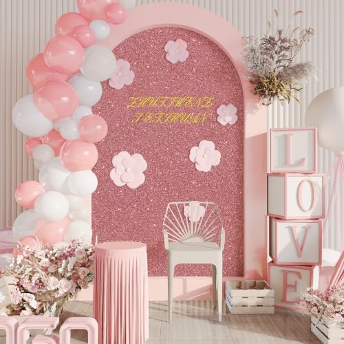 Rose Gold Glitter Wallpaper Sparkly Pink Contact Paper 15.7"x160" - Image 4