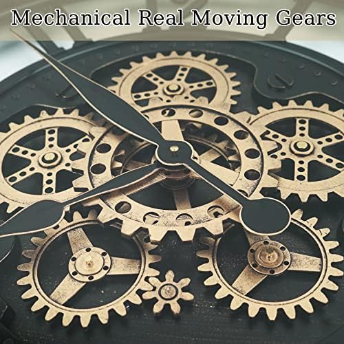 Real Moving Gears Wall Clock Large Modern Metal Clocks - Image 4