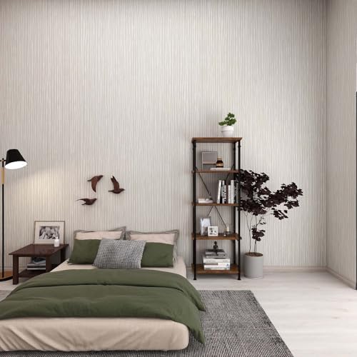 Timeet Peel and Stick Wallpaper Modern Self Adhesive Wallpaper Textured Neutral - Image 2