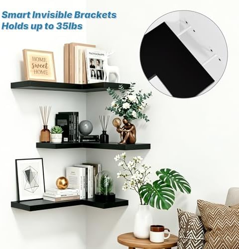 Floating Corner Shelves Wall Mounted - Image 4