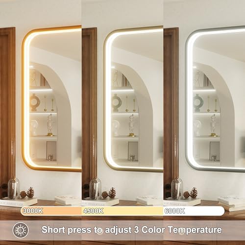 40"x30" Black LED Bathroom Mirror - Image 2