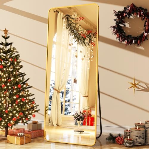 64"x21" Full Length Mirror, Full Body Rounded Corner Rectangle Mirrors - Image 4