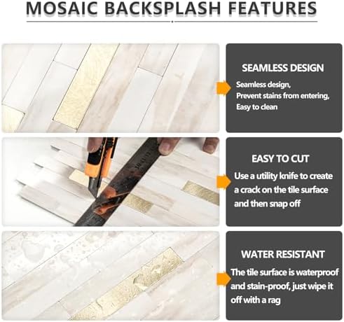 STICKGOO 20 Sheets Peel and Stick Backsplash Tile, Stick on Backsplash - Image 4