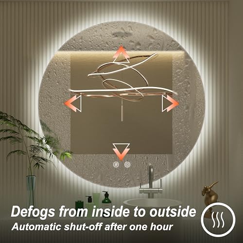 30 inch Round LED Mirror for Bathroom - Image 4