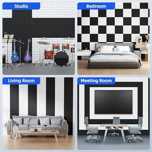 12 Pack Acoustic Panels with Self Adhesive Sound Proof Foam Panels - Image 5