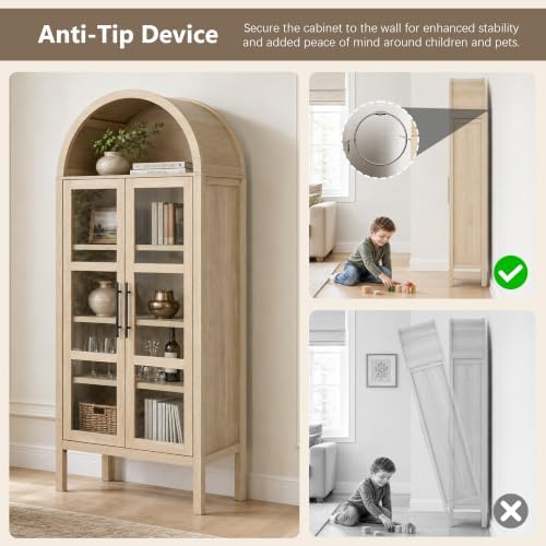 4-Piece Arched Storage Cabinet Set - Image 6