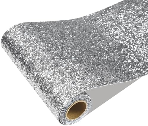 CRE8TIVE 8"x354" Chunky Glitter Wallpaper Border Peel and Stick Wall Border by CRE8TIVE