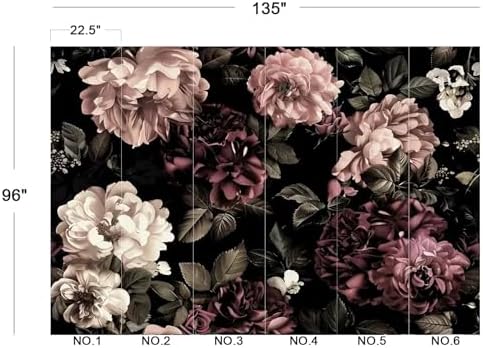 Luxurious Moody Dark Romantic Peony Floral Pattern Wallpaper - Image 5