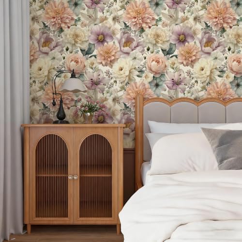 Stickorama Watercolor Floral Peel and Stick Wallpaper Self Adhesive 17.72" x - Image 5