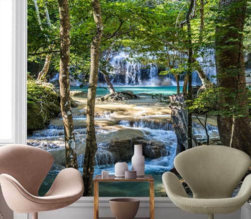 Stunning Tropical Forest Waterfall Nature Wallpaper Peel Stick - Image 2
