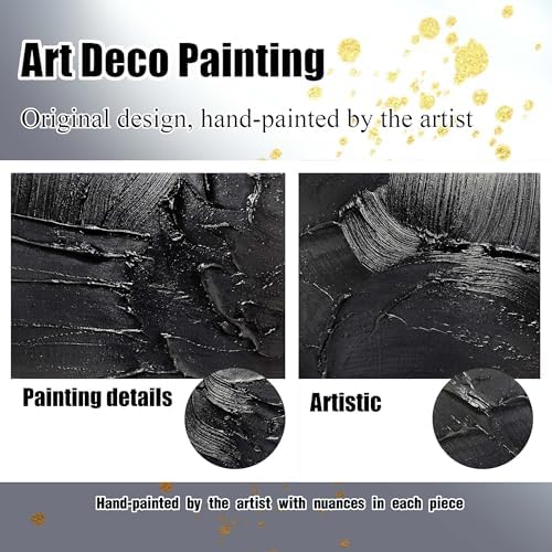 HUBOSKN Abstract Hand Painting Wall Art - Image 2