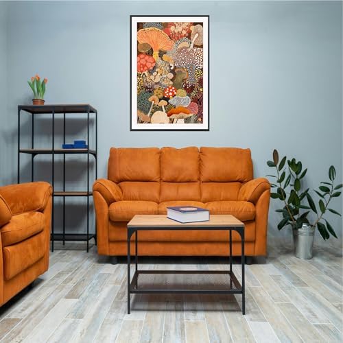 Abstract Mushroom Poster Vintage Japanese Fungi Canvas Wall Art Modern - Image 5