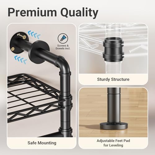 Timate L3 L Shape Garment Rack Heavy Duty Clothes Rack - Image 6