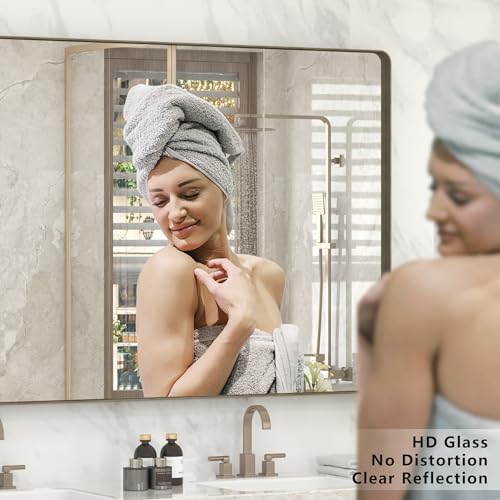 48x36 Inch Bronze Framed Mirror - Image 4