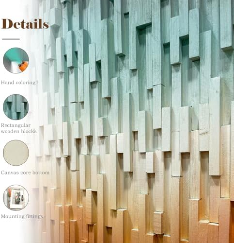 LIUZEYUE Large-Scale Wood Wall Art Featuring Architectural Wood Strips - Image 3