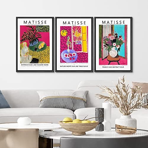 MUDECOR Framed Wall Art Print Set Abstract Flower Vases by Henri Matisse Nature - Image 4