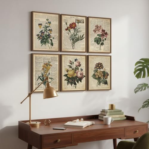 Framed Vintage Rustic Farmhouse Floral Botanical Wall Art Set, 11x14 Inch - Image 6
