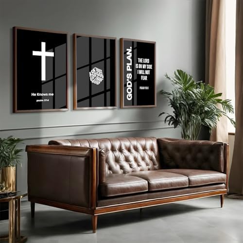 Christian Jesus Wall Art Black White God Canvas Wall Decor Religious Bible - Image 4