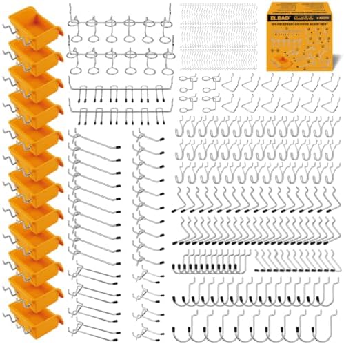 ELEAD 301-Piece Pegboard Hooks Kit, Peg Board Organizer Accessories by ELEAD