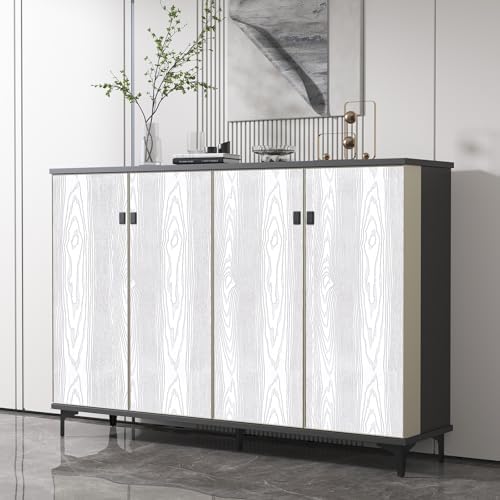 Yun-aeon White and Silver Wood Contact Paper 17.3"x120" Rustic Wooden Peel and - Image 7