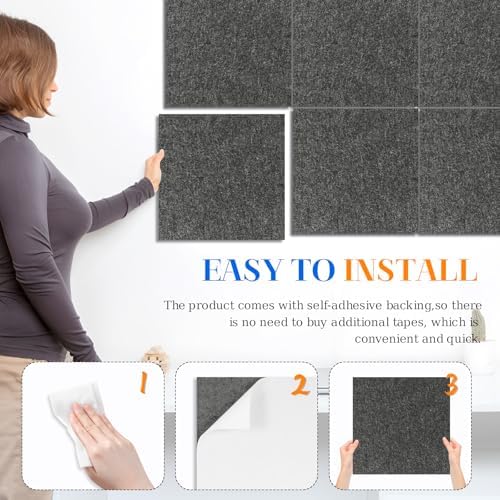 DOLLAR BOSS Felt Cork Board Tiles 48" x 36" Bulletin Board - Image 3