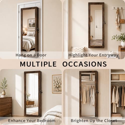 Over the Door Jewelry Organizer, Wall Mounted Jewelry Cabinet - Image 7
