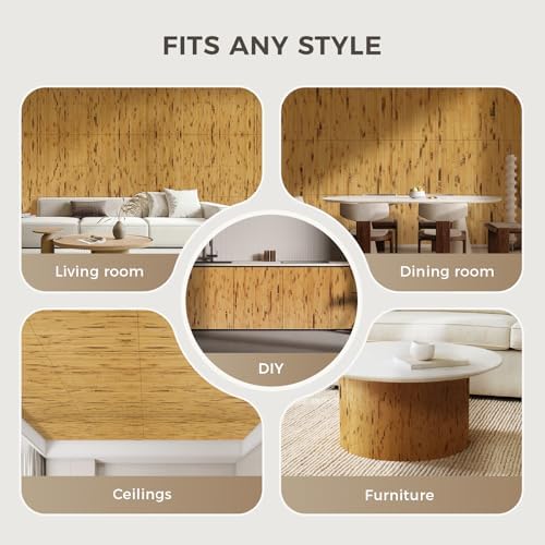 OUZUGIE 2 Pack 96x24 Inch Natural Bamboo Wall Panel - Image 4
