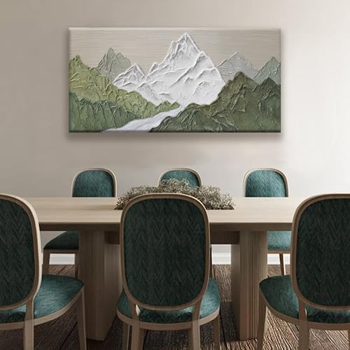 YISXINOAG Green Mountain Forest Landscape Wall Art Abstract Nature 24"X48" - Image 4