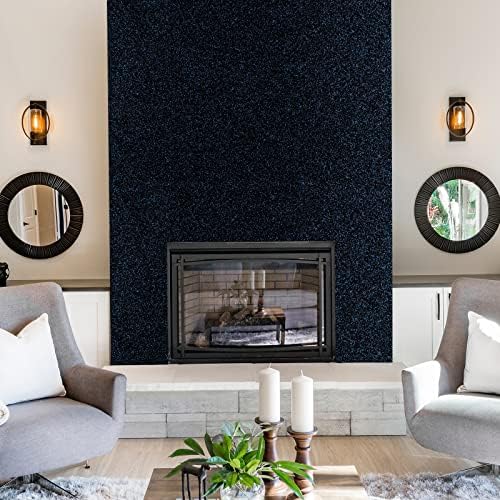 VEELIKE Black Blue Glitter Wallpaper Stick and Peel Navy Glitter Contact Paper - Image 5