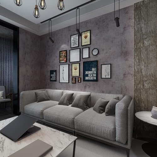 BOMENG Concrete Wallpaper Peel and Stick Metallic Bathroom Wall Paper - Image 7