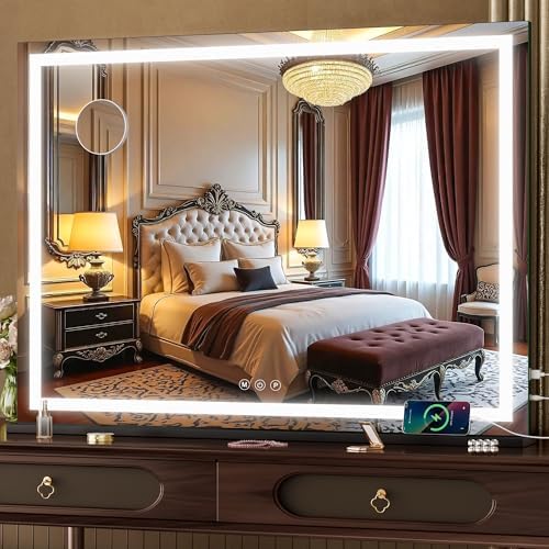 Hasipu Vanity Mirror with Lights, Lighted Makeup Mirror with Dimmable 3 Modes by Whatssuitableisthebest