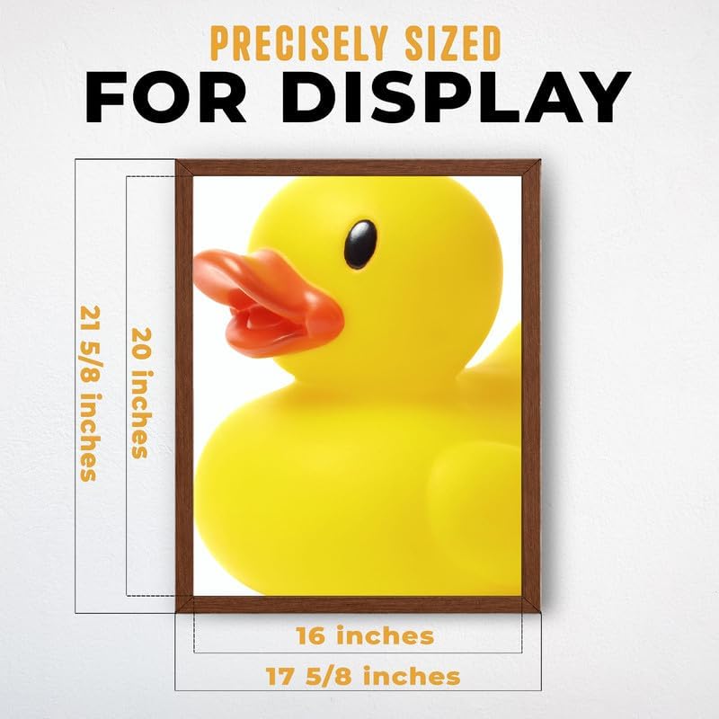 InkFlow Posters Yellow Rubber Duck Canvas Poster - Image 3