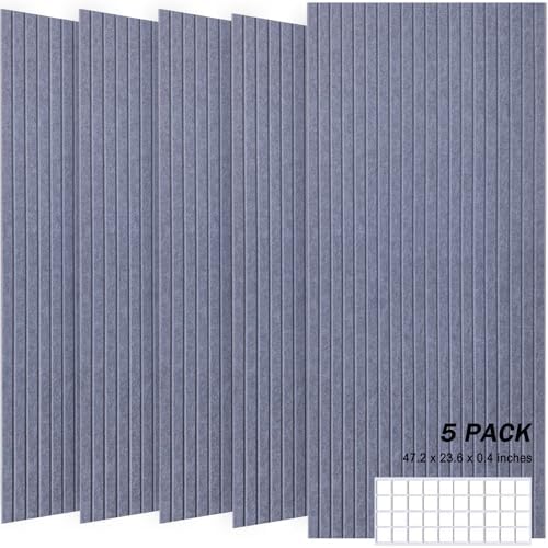 Large Acoustic Wall Panels, 5 Pack, Dark Grey by Unknown