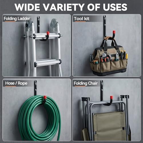 Heavy Duty Garage Storage Hooks, Wall Mount Storage Utility Hangers - Image 3