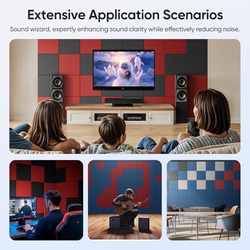 Square Acoustic Panels, 12 Pack Self-Adhesive Sound Panels - Image 6