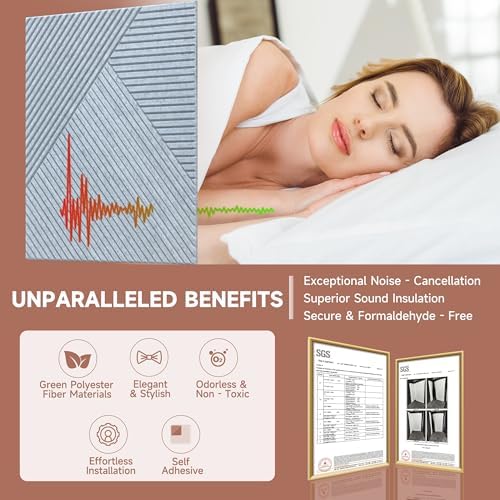 TO-TH Sound Proofing Panels Self-Adhesive Acoustic Panel 6Pack - Image 4