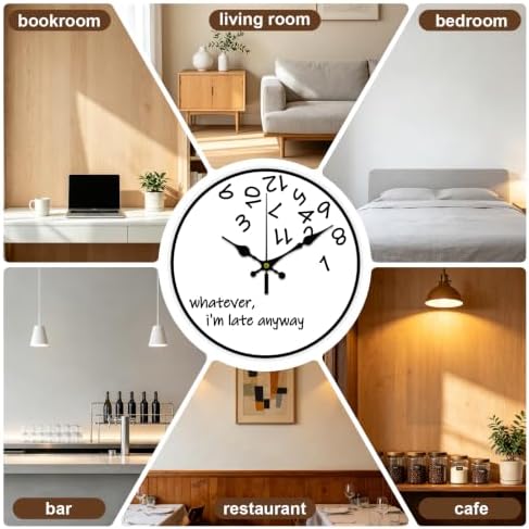 Fun Wall Clock Silent Non-Ticking 12" - Image 5