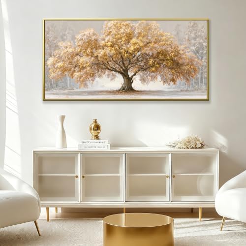 Gold Frame Tree Of Life Wall Art 29"x59" large Wall Art - Image 2