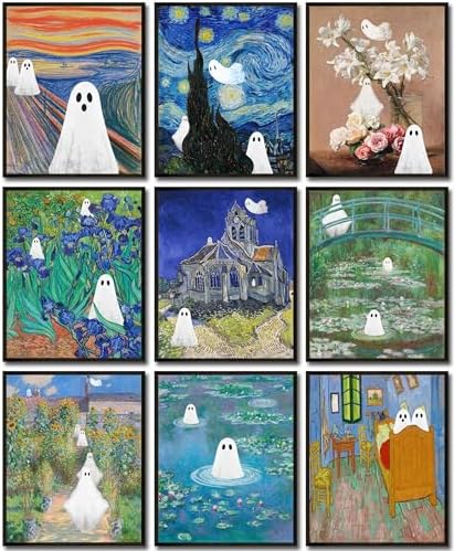 LANCHI95 09 Pcs Unframed Spooky Altered Art by LANCHI95